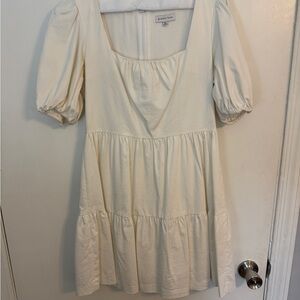 Gianni Bini Cream Puff Sleeve Tiered Blouse